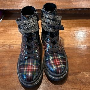 Jessica Simpson sparkle combat boots size 7.5